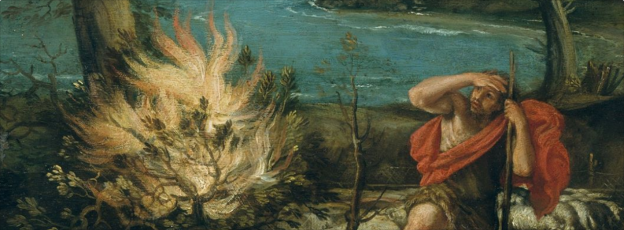 Painting of Moses and the burning bush